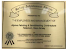  NJ Labor & Workforce Development 2013 Safety Achievement Award