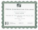  PDCA Contractor College Tricks of the Trade Credit