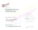  Coating Failure Investigations Certificate